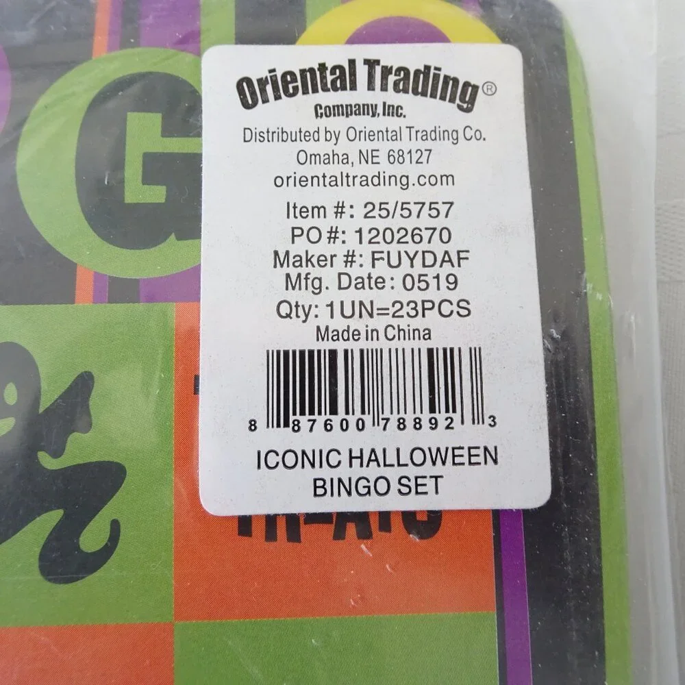 Oriental Trading Co Halloween Bingo‎ Cardstock Game-2pks (23pcs/pk) 6